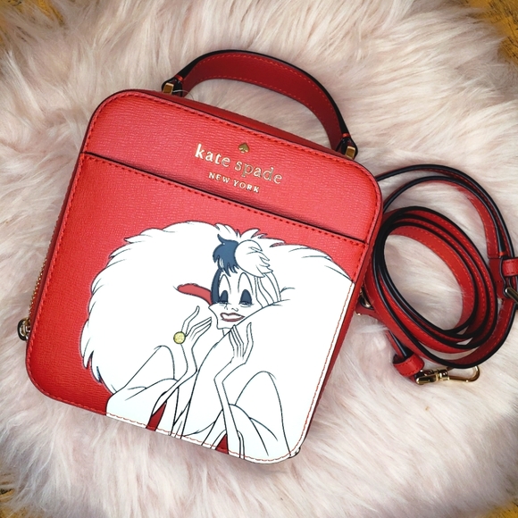 NWT Kate Spade K8097 Disney X Kate Spade New York Vanity Cruella Crossbody - Picture 1 of 7